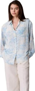 Calvin Klein Women’s Classic Fit Button-Down Shirt