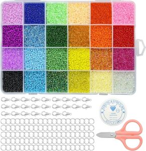 Gemybeads Assorted Glass Seed Beads (28 Colors)