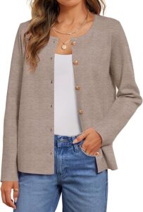 MEROKEETY Women’s Lightweight Knit Cardigan