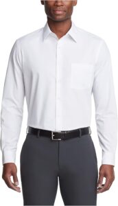 Van Heusen Men’s Poplin Fitted Dress Shirt