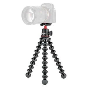 JOBY GorillaPod 3K Kit, Compact 3K Stand and Ballhead for Compact Cameras, Travel Tripod Kit for Cameras, Holds Devices up to 3 Kg, JB91507-BWW, Made in Italy, Black/Charcoal