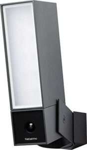 Netatmo Outdoor Smart Surveillance Camera with 105dB Siren, Wi-Fi, Built-in Lighting, Motion Detection, Night Vision, No Subscription, NOC-S-DE, 1080p