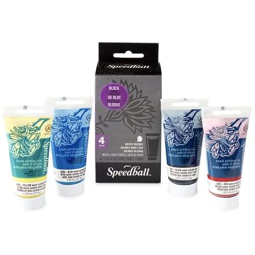 Speedball Block Printing Ink Set - 4 Colors, 37cc