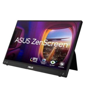 ASUS ZenScreen MB16ACV Portable USB Monitor- 15.6 inch Full HD, IPS, Hybrid Signal Solution, USB Type-C, Flicker Free, Blue Light Filter, Anti-glare surface, Antibacterial treatment