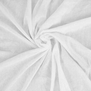 Muslin Cloth 100% Cotton Fabric Cheese Cloth by The Metre for Cooking, Embroidery, Straining, Baking and Halloween Decorations – Grade 90-140 cm / 55 Inch Wide – by Fashion Track (1 Metre, White)