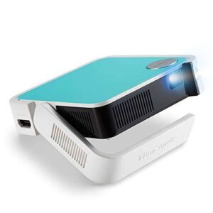 ViewSonic M1 mini Plus Pocket LED Ultra-Portable Projector with integrated JBL Audio, Wi-Fi, Bluetooth, WVGA, 120 Lumens, HDMI, USB, Compatible with TV Sticks & Gaming Consoles, in 3 Colours