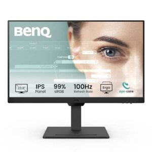 BenQ GW2490T 23.8” IPS 1080p Home Office Monitor, FHD, 100Hz, Ergo design, high refresh rate, 99% sRGB, VESA MediaSync, B.I, Flicker Free, Low Blue Light, ePaper, Coding mode, TÜV Rheinland Certified