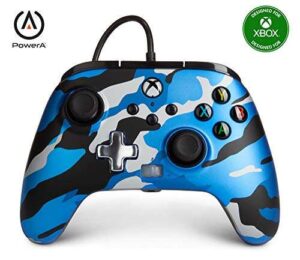 PowerA Enhanced Wired Controller for Xbox Series X|S – Metallic Blue Camo