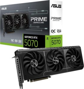 ASUS Prime GeForce RTX 5070 OC 12GB – PCIe 5.0 Gaming GPU
