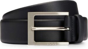 BOSS Mens Barnabie Pin-buckle belt in nappa leather