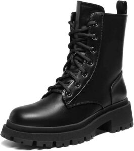 Chunky Black Combat Boots (Platform)