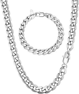 LOLIAS Men Sturdy Cuban Chain Necklace