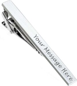 Personalised Tie Clip Pin Engraved