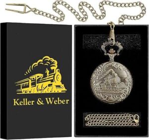 Keller & Weber Locomotive Pocket Watch