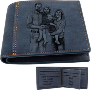Personalised Photo Wallet – Custom Engraved PU Leather Trifold