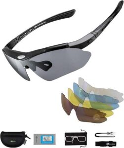 ROCKBROS Polarized Cycling Sunglasses with 5 Interchangeable Lenses