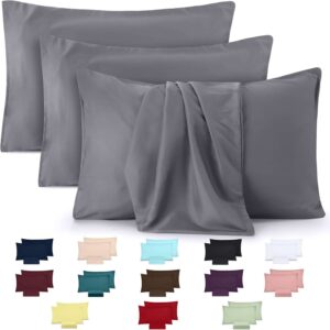 Utopia Bedding 4 Pack Pillowcases – Grey (Standard Size)