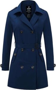 Wantdo Women’s Long Lightweight Trench Coat – Waterproof & Windproof