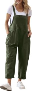 YESNO Women’s Loose Casual Sleeveless Dungarees Jumpsuit